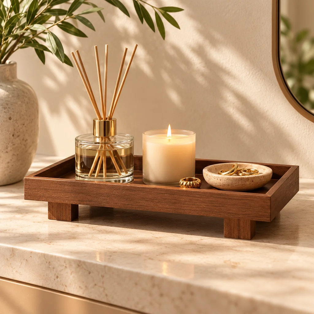 Oak Wood Serving Tray | Natural Table & Home Display