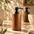 Walnut Wood Pump Dispenser | Refillable 250ml Bottle
